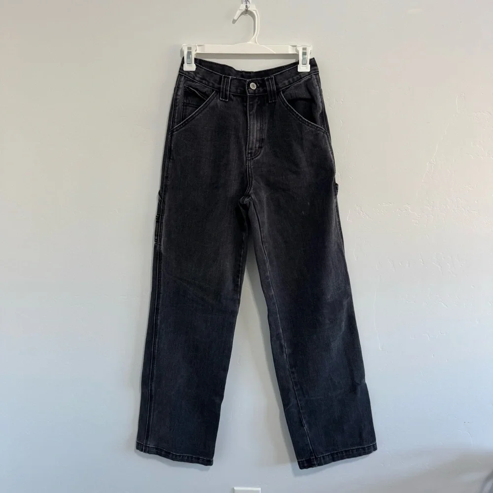 Brandy Melville Black Cargo Straight Leg Size Small